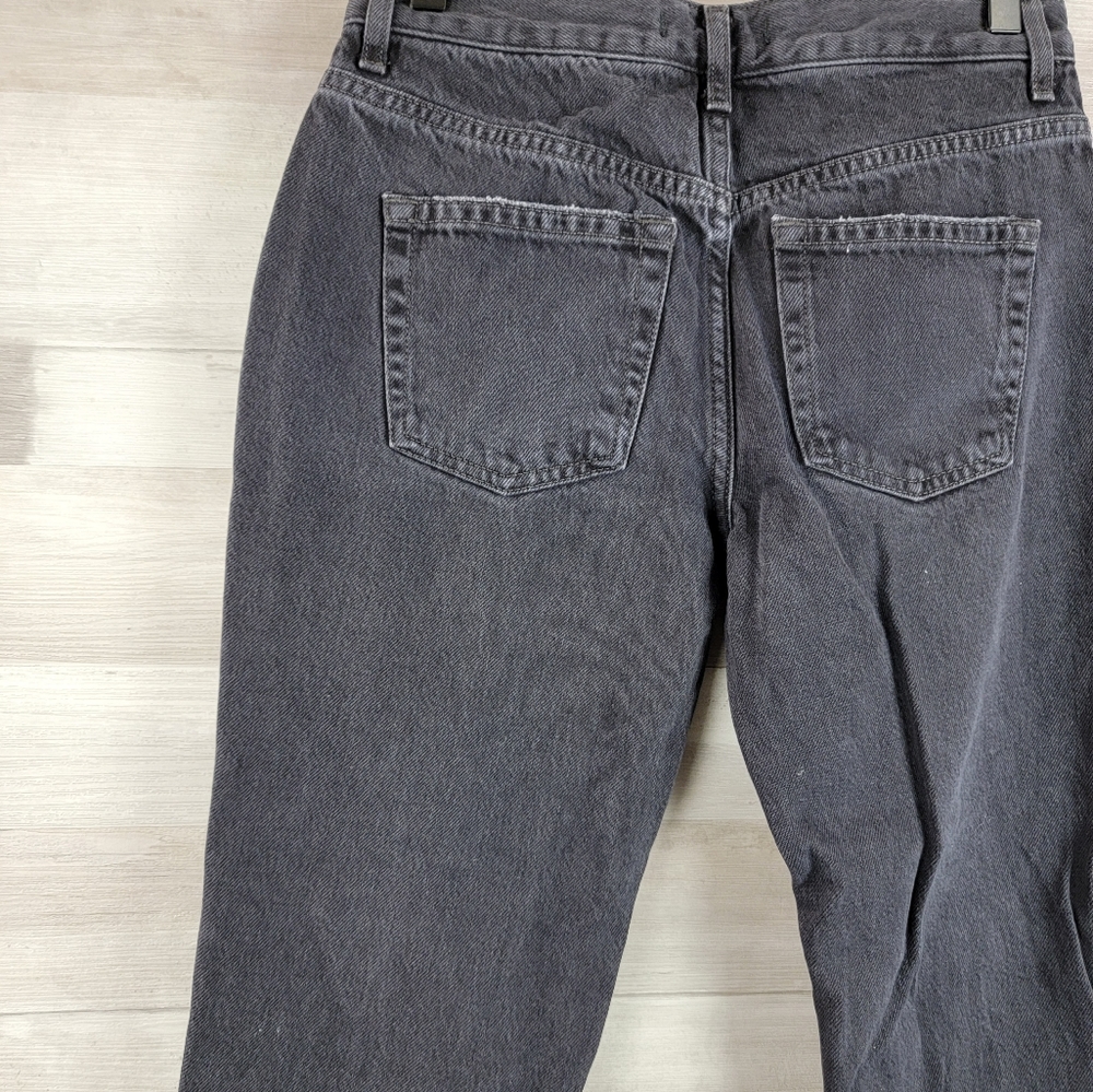 We The Free Maggie Mid Rise Straight Washed Black Distressed Jean Women's 26 - Picture 8 of 16
